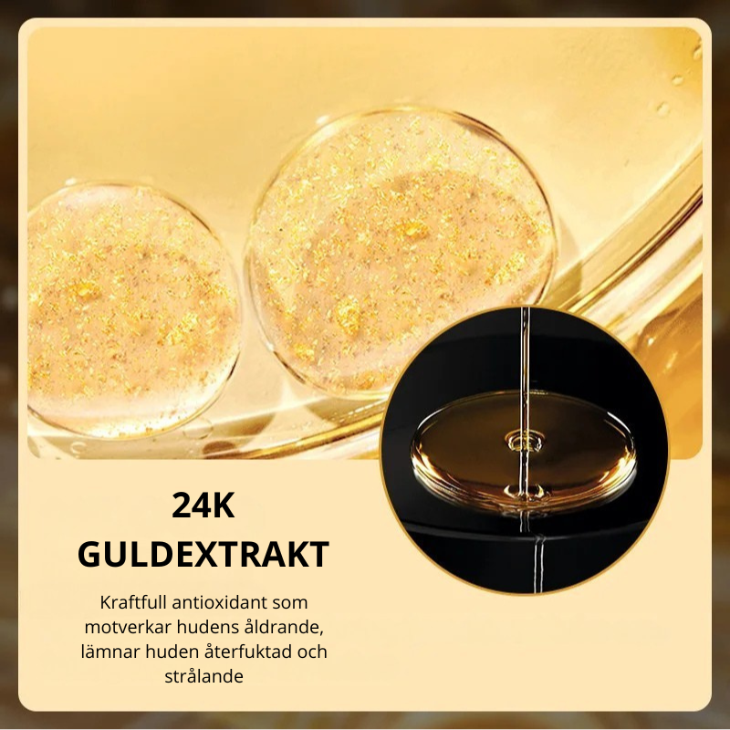 Máscara Facial Dourada 24K - Pack de 10