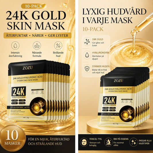 24K Guldmask – 10-pack